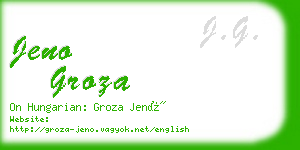 jeno groza business card